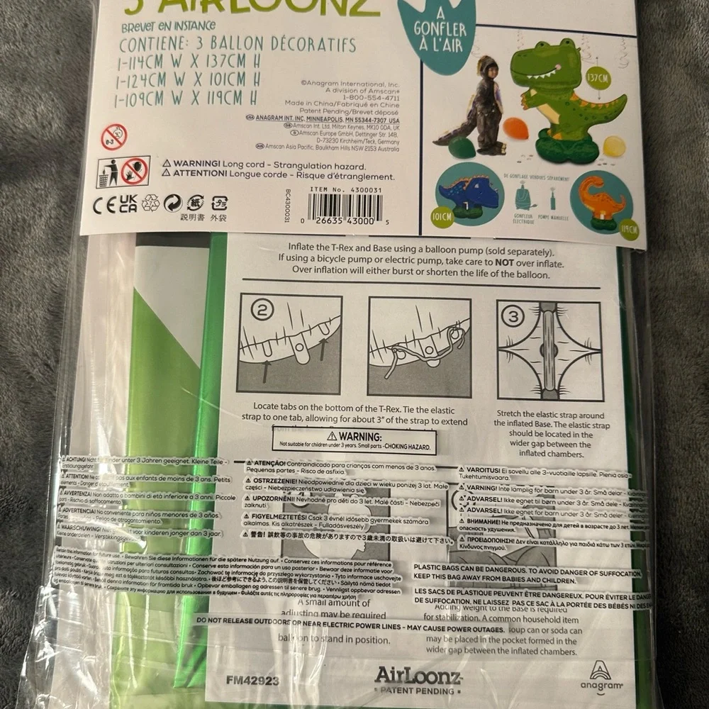Anagram dinosaur balloons